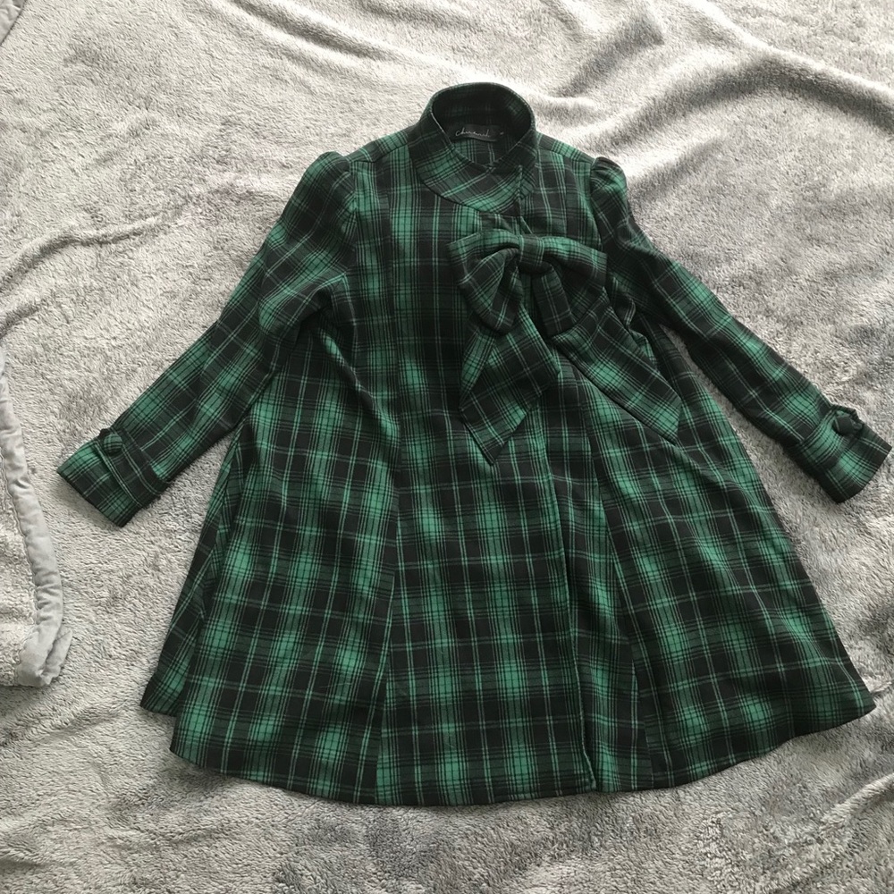 Chicwish Bow Dress in Green/Black